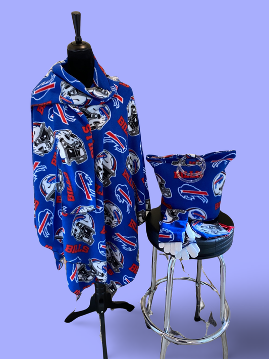 7 piece poncho set:Buffalo Bills Print