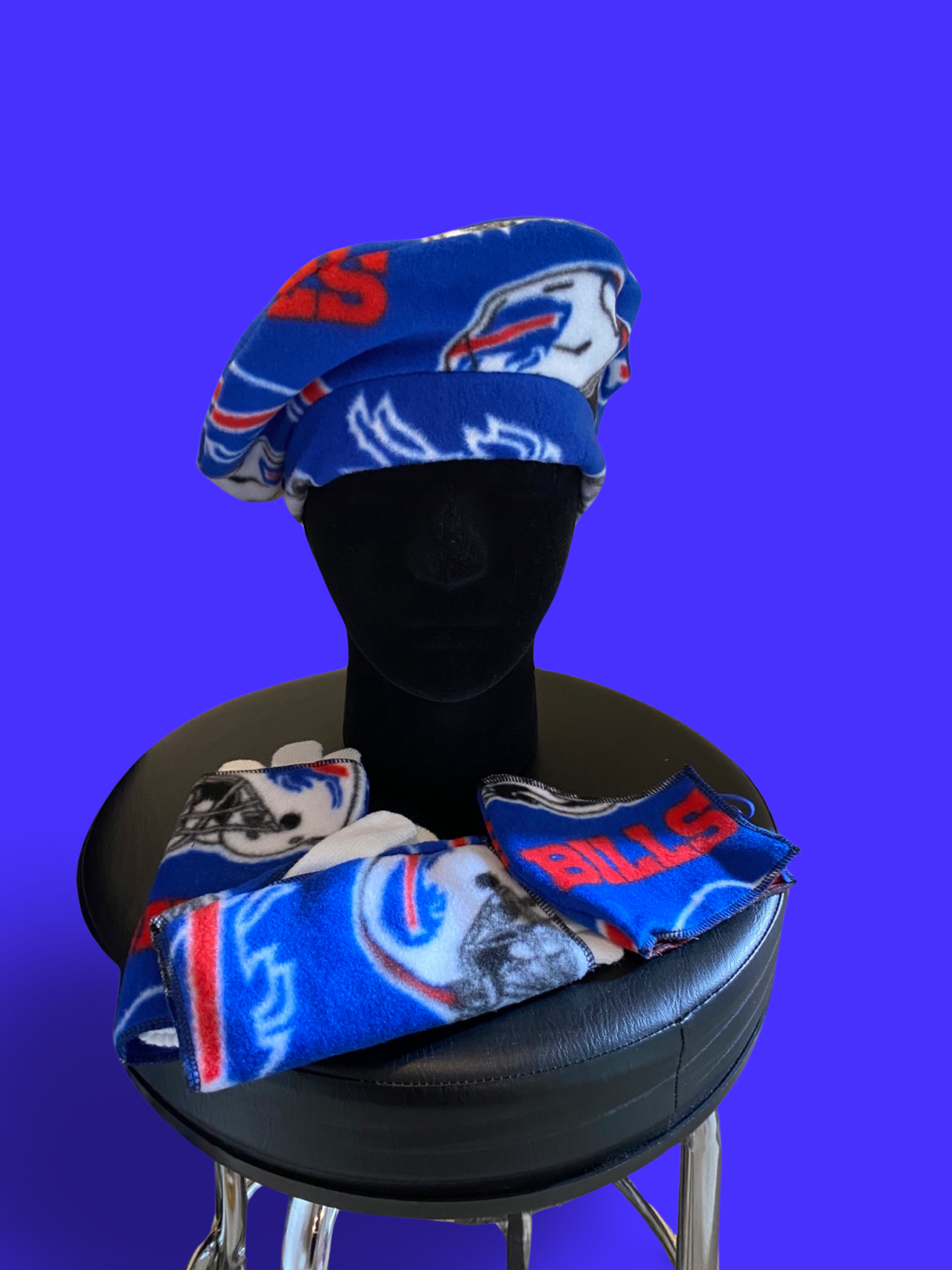 5-piece Fleece Cape Set: Buffalo Bills Print